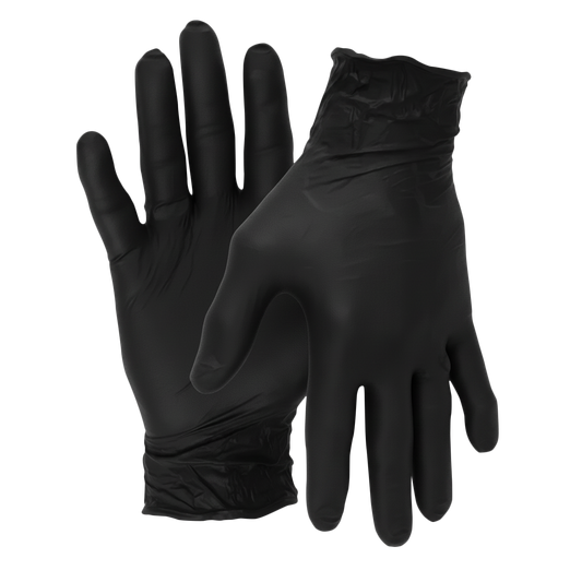 CAJA X100 GUANTES NEGROS DE NITRILO